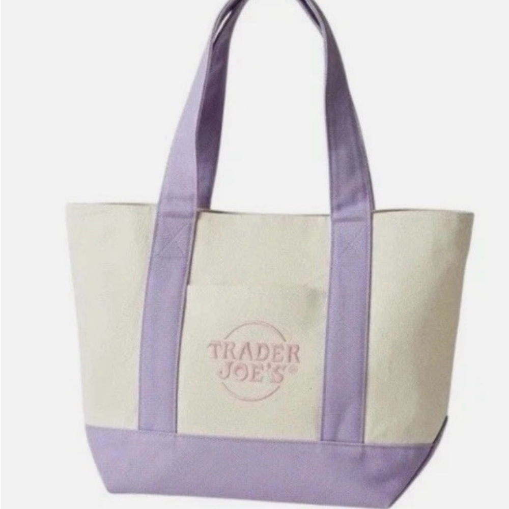 Trader Joe's Lavender Canvas Tote